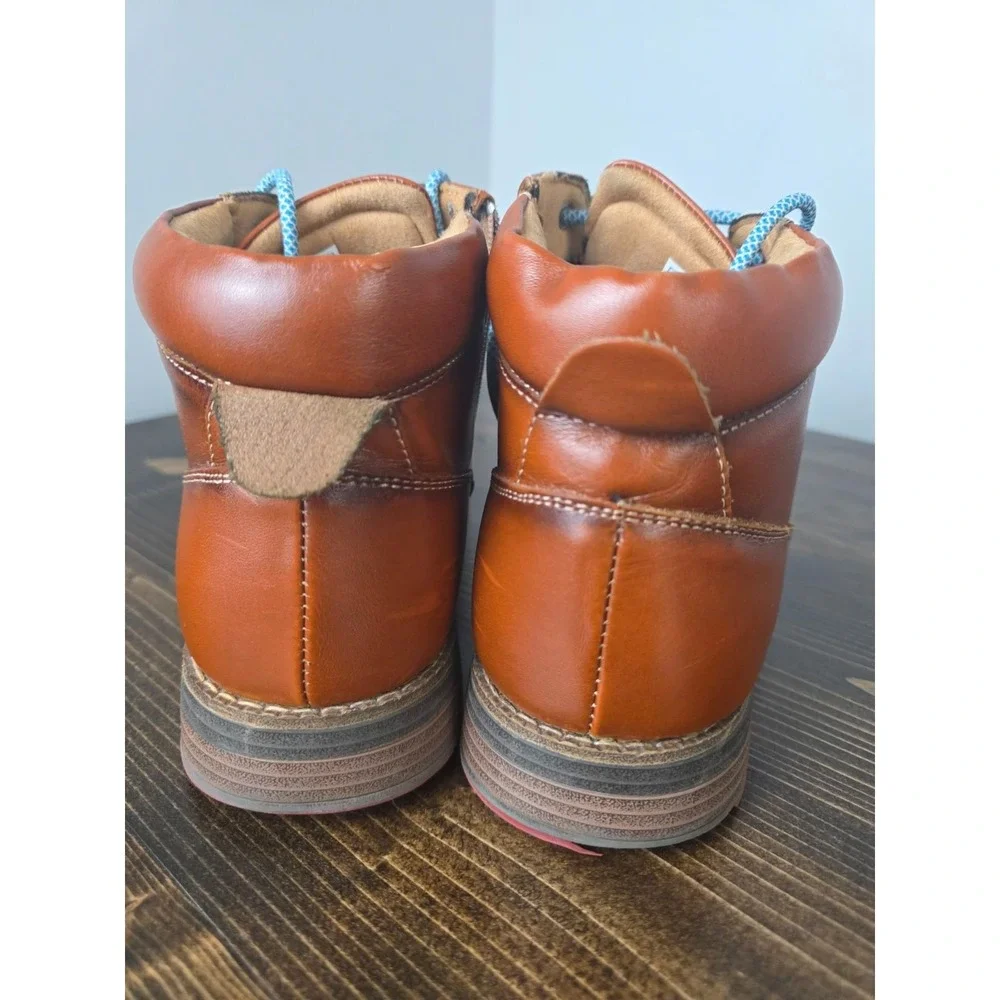 Arkbird Men's Boots Size 12 Brown Leather‎ Oxford Lace Up Casual Mid Top Shoes